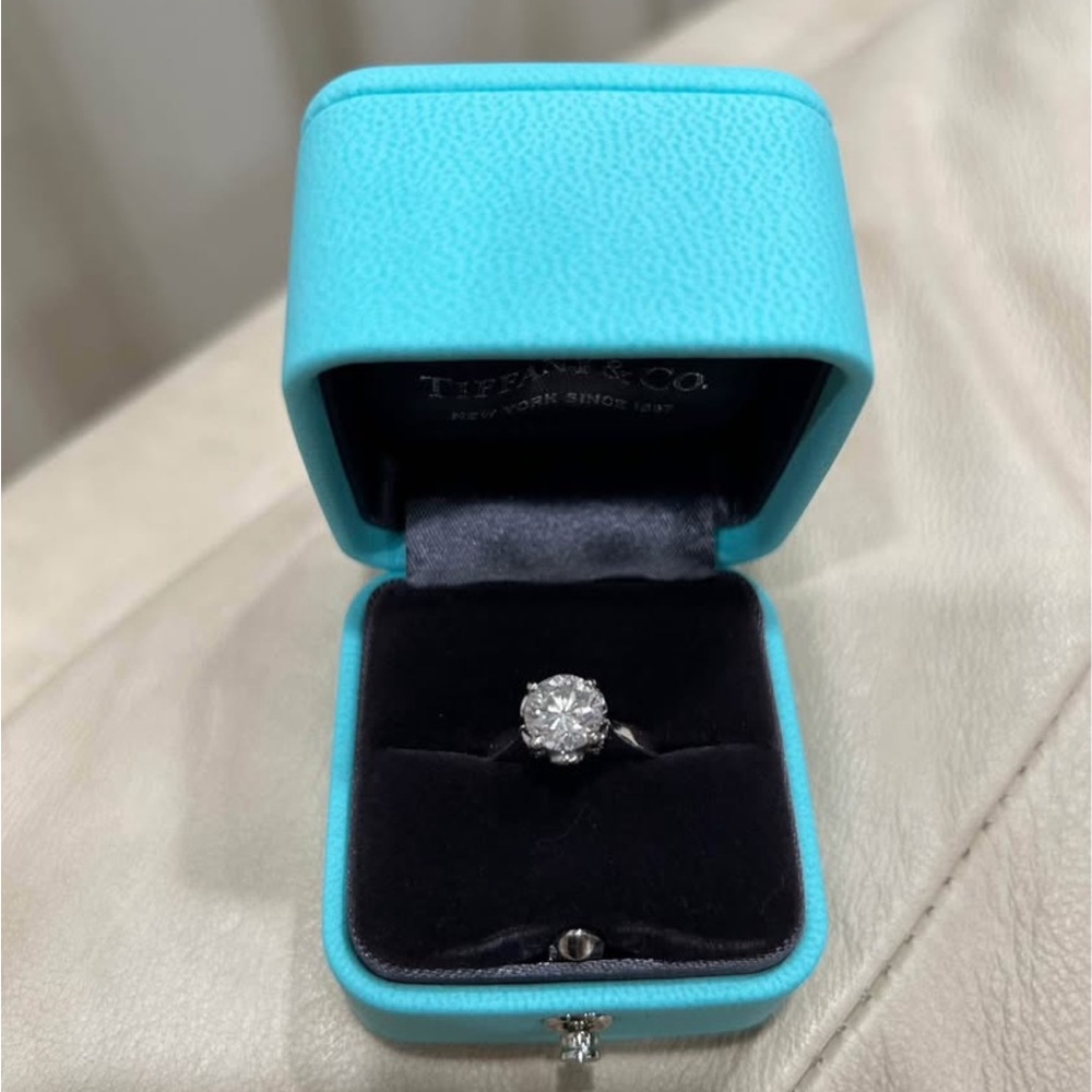 White Gold  Ring with Sparkling Diamond. Gabriel & Co